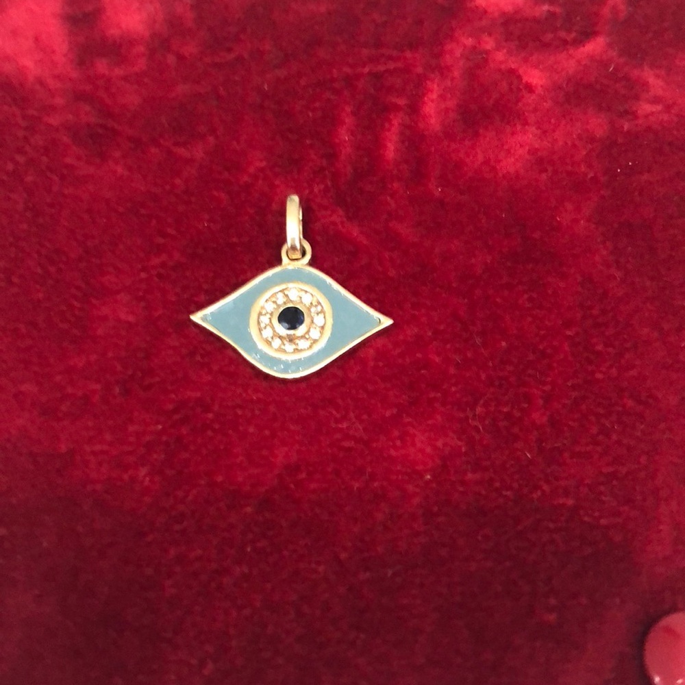 18kt gold Evil  eye charm